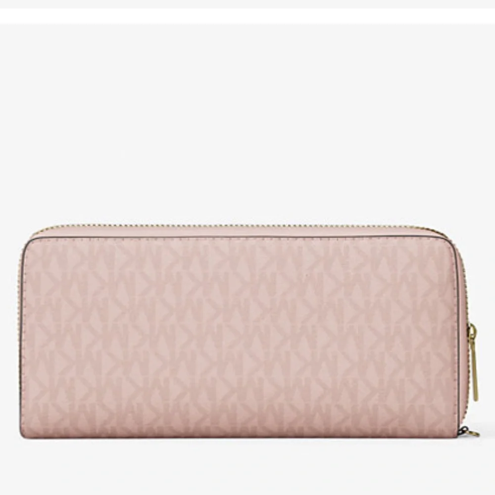 MICHAEL KORS Jet Set Travel Lg Signature Logo Continental Wristlet Phone Holder